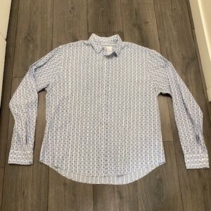 Frank & Eileen Men's Stars and Stripes Button Up Shirt Size L